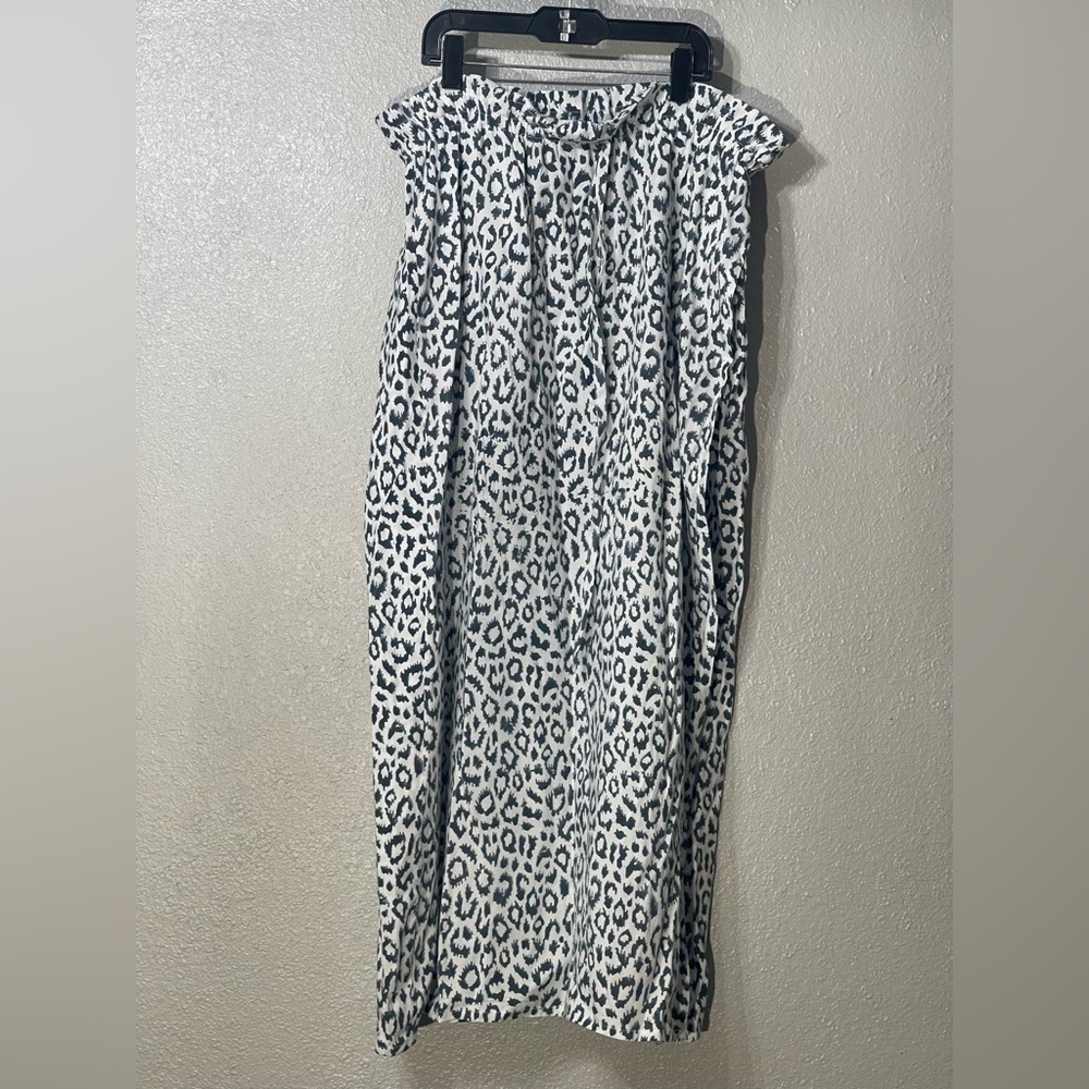 Emerson Fry India Collection Bardot Skirt - Charcoal Leopard Organic - Size L - Picture 2 of 6